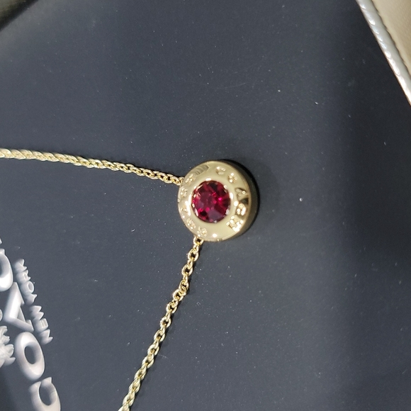 Coach Open Circle Stone Necklace - Picture 3 of 3